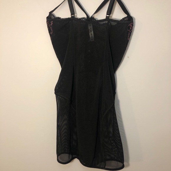 Coquette pink and black mesh teddy - Picture 6 of 6